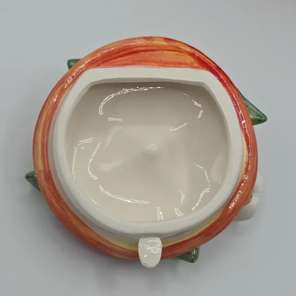 Small Teapot "Orchard In Bloom" Red Apple Ceramic Floral Cottagecore - Picture 10 of 13